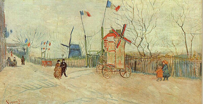 Vincent Van Gogh Street Scene in Montmartre oil painting image